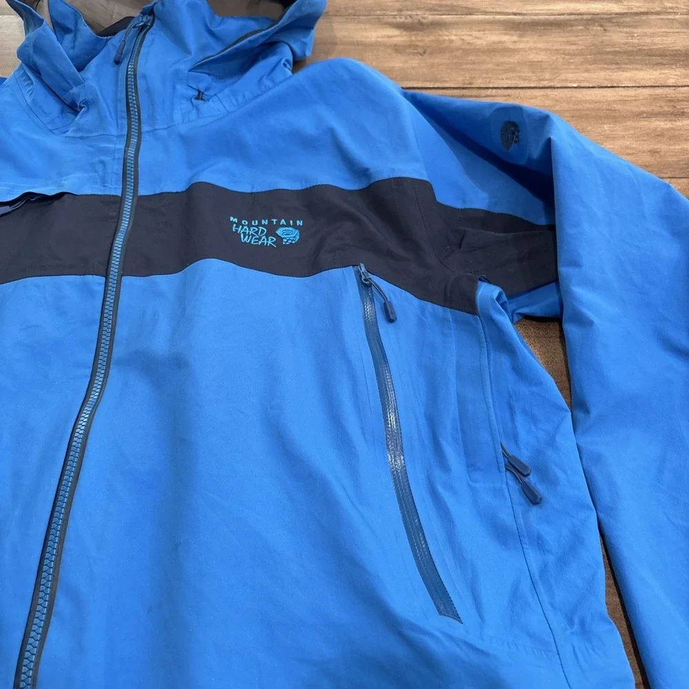 Mountain Hardwear Dry Q Elite Minalist Ski Jacket Recco Men's XLarge Blue‎ READ